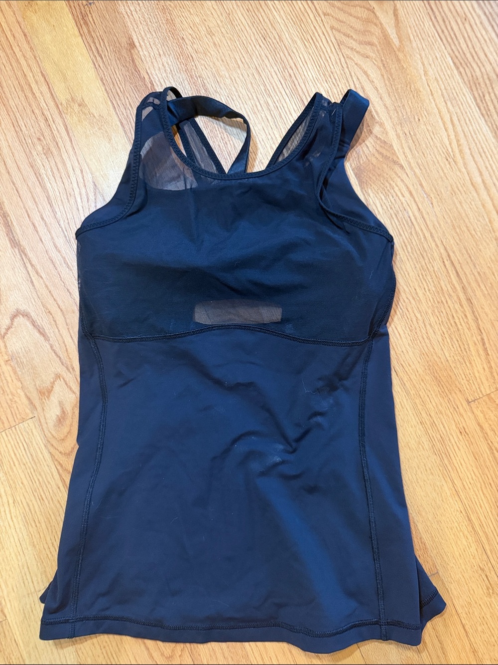 lululemon athletica Black Mesh-Back Performance Tank